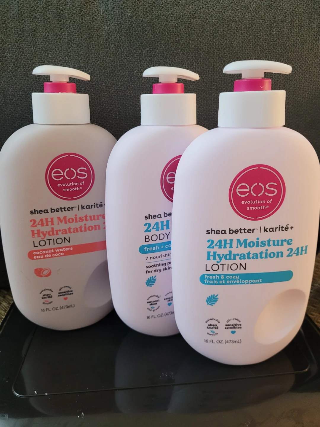 EOS 24H Moisture Hydration Lotion Set $12 per bottle