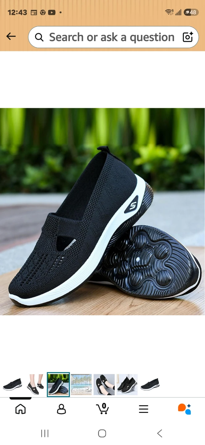 Women's Black Orthopedic Slip-On Walking Shoes - photo 2