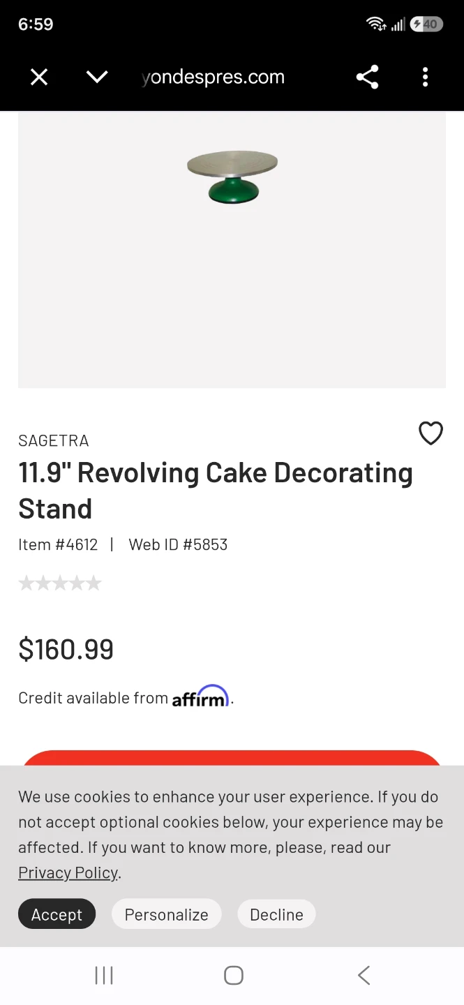 11.9" Professional-grade Cake Decorating Stand - photo 4