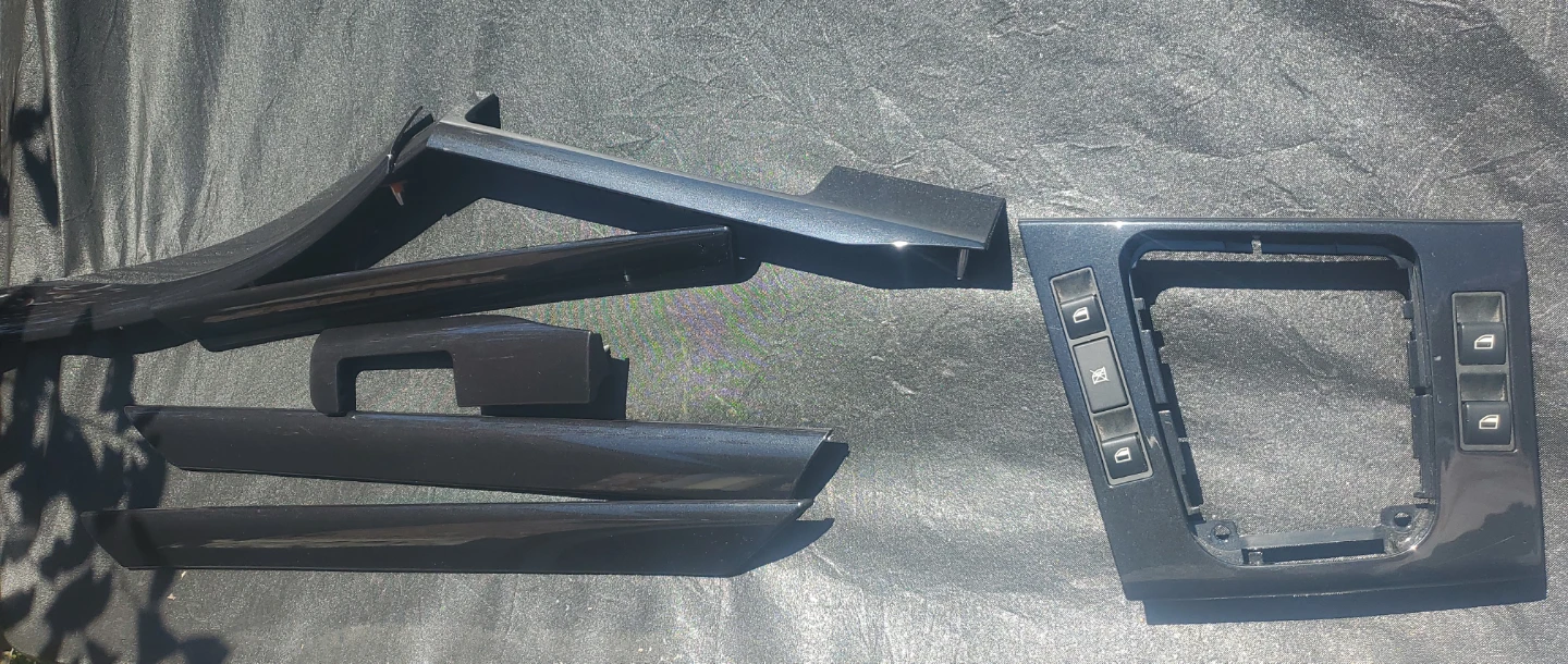 BMW E46 Interior Trim and Window Switch Set Black - photo 5