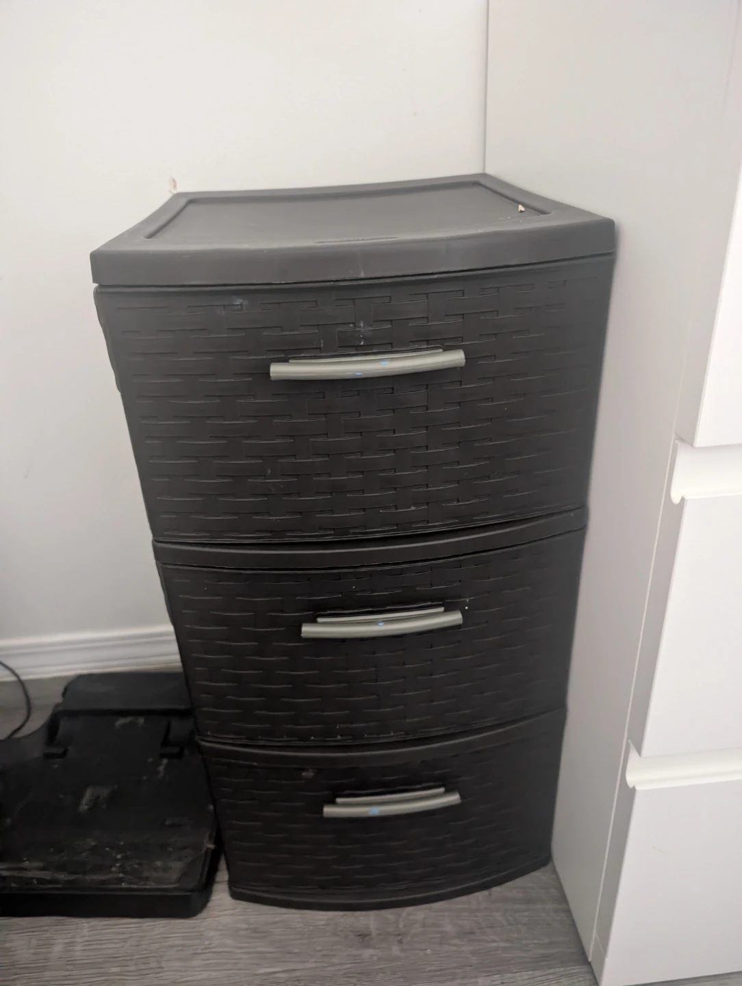 Black 3-Drawer Storage Unit