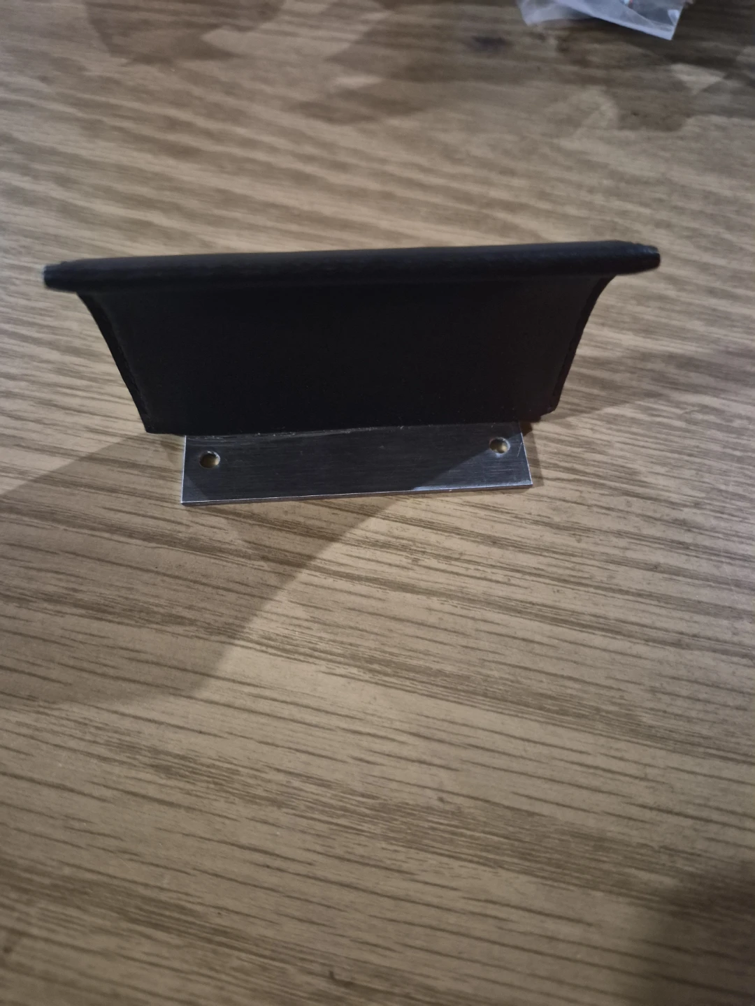 Set of 7 Black Leather Cabinet Pulls - photo 4