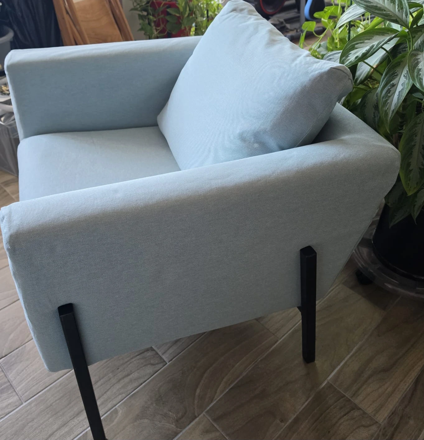 Light Blue Accent Armchair - photo 3