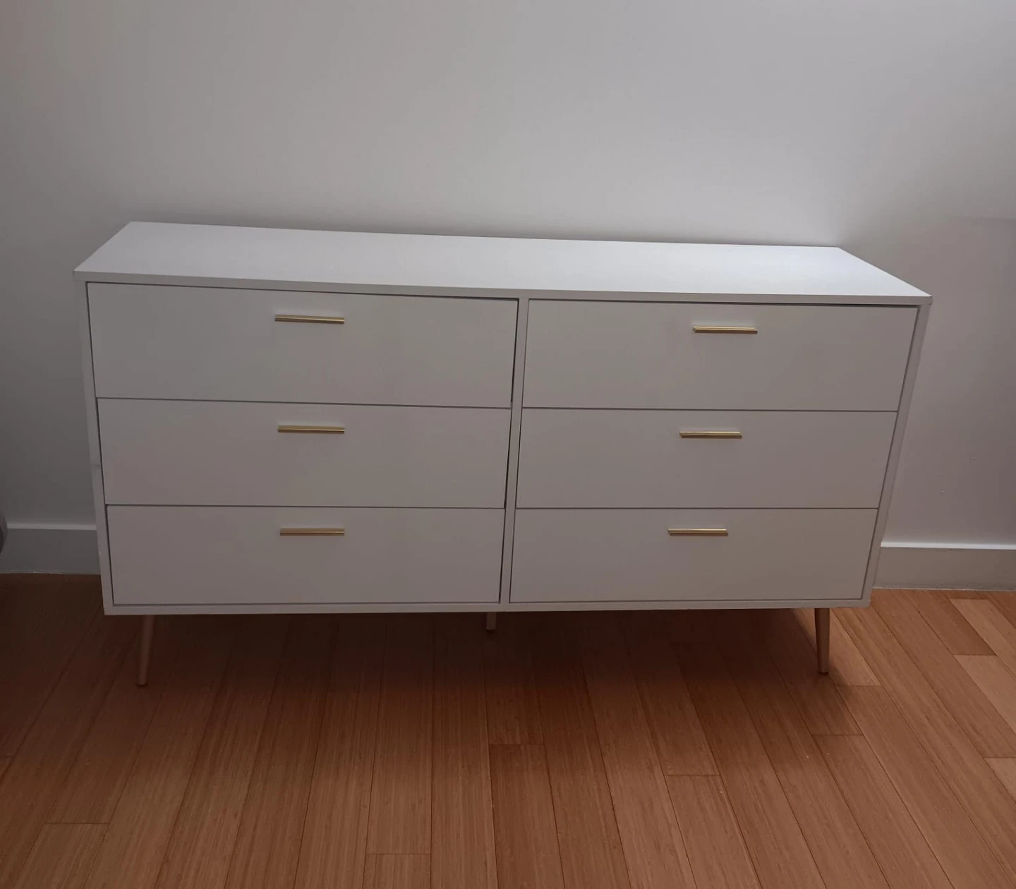Modern White Dresser with Gold Tones ( Please Review Images) - photo 2