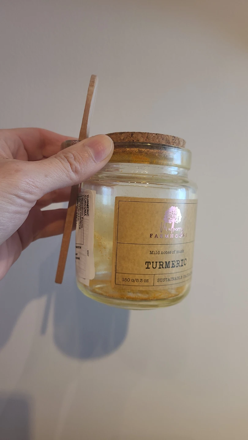 EMPTY Turmeric 150g  jar with wooden spoon 🏈
