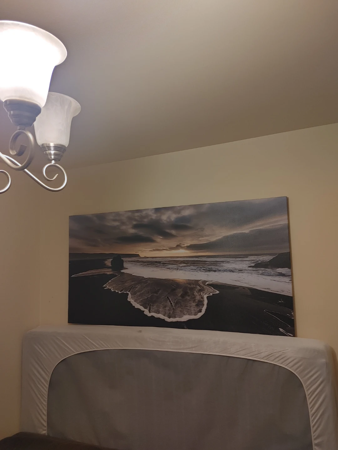 Canvas Wall Art Print - Black Sand Beach Landscape