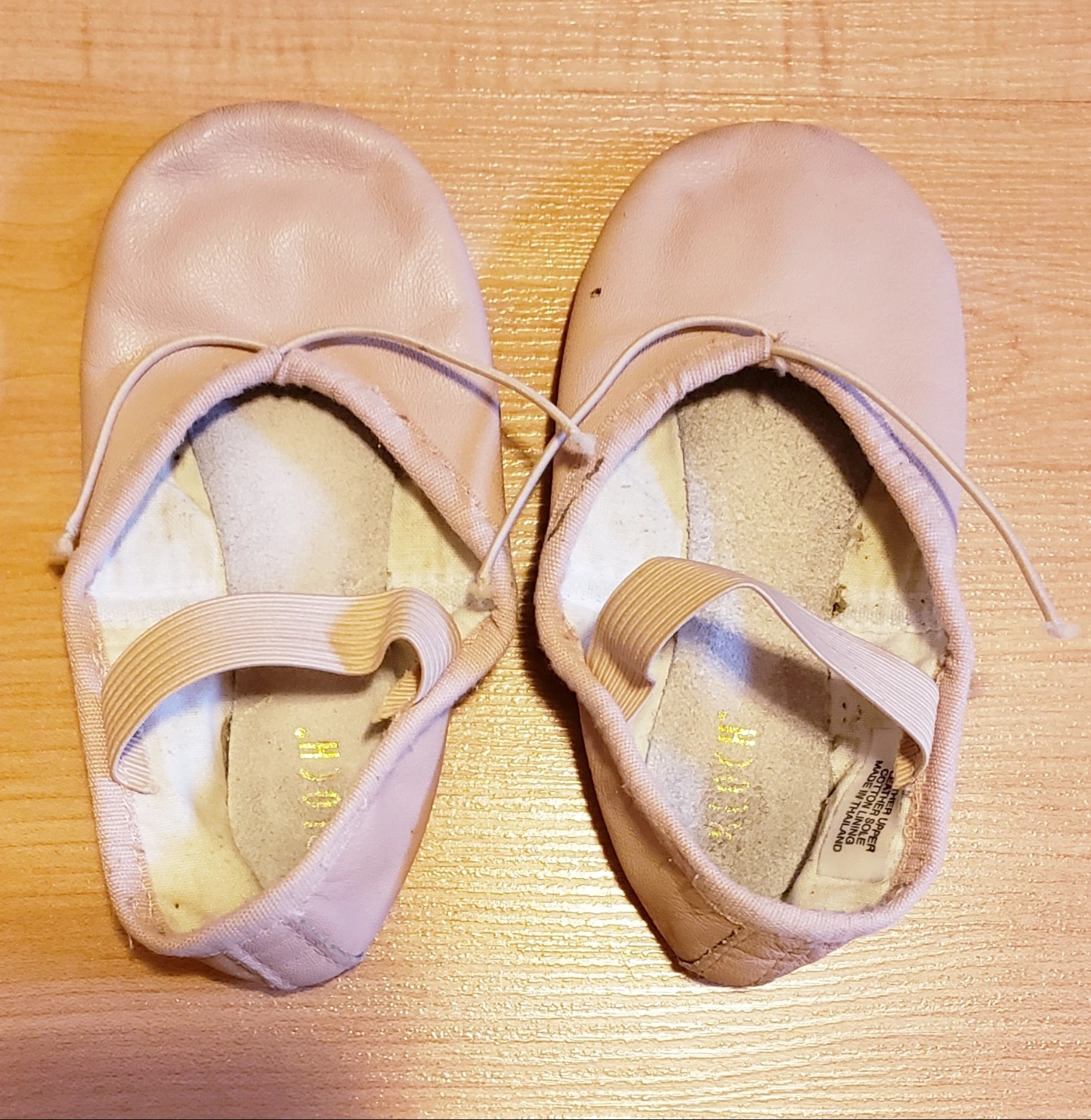 Ballet slippers, jazz shoes, tap shoes