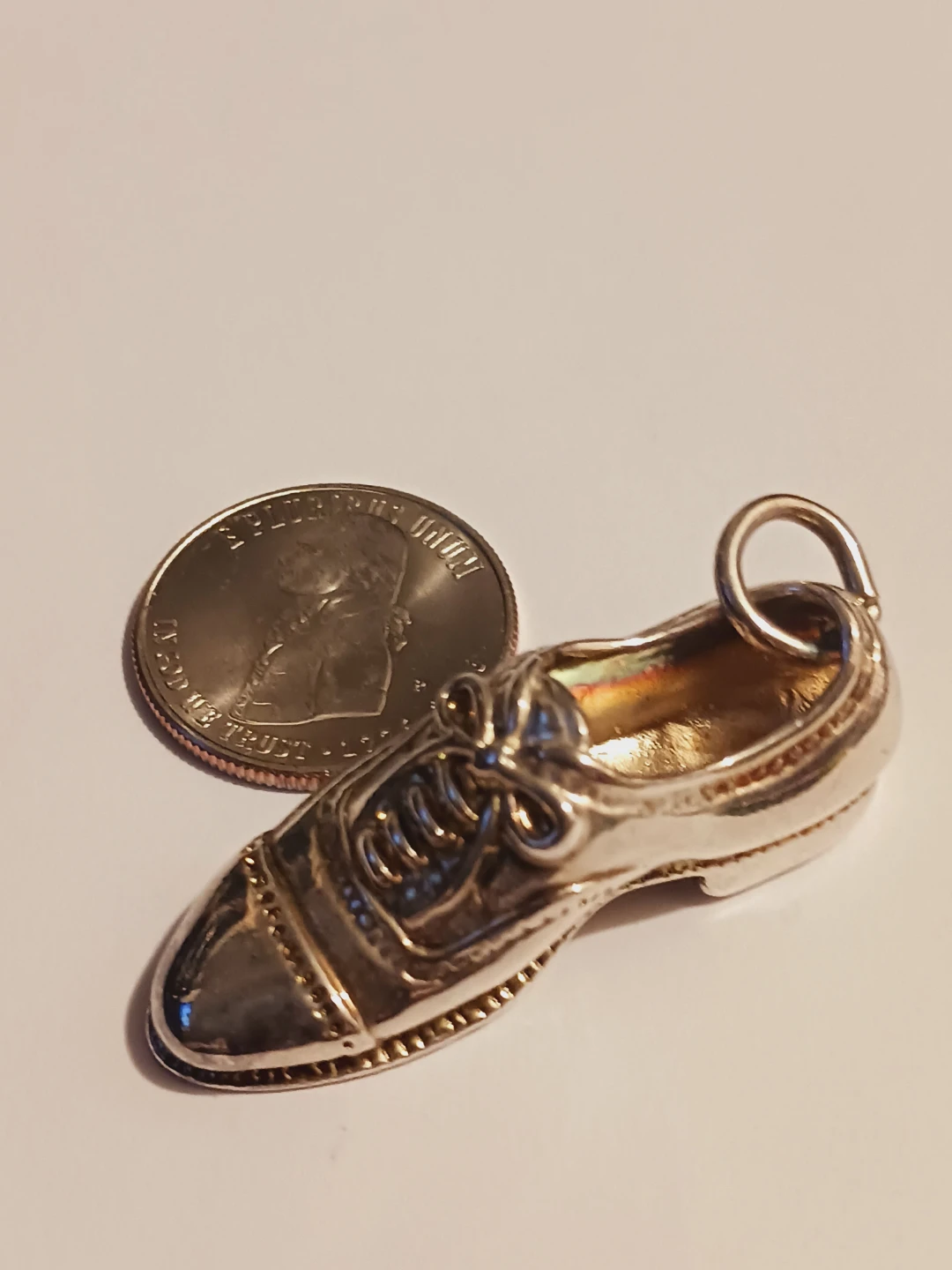Gorgeous Vintage Silver Oxford Shoe Charm - photo 4