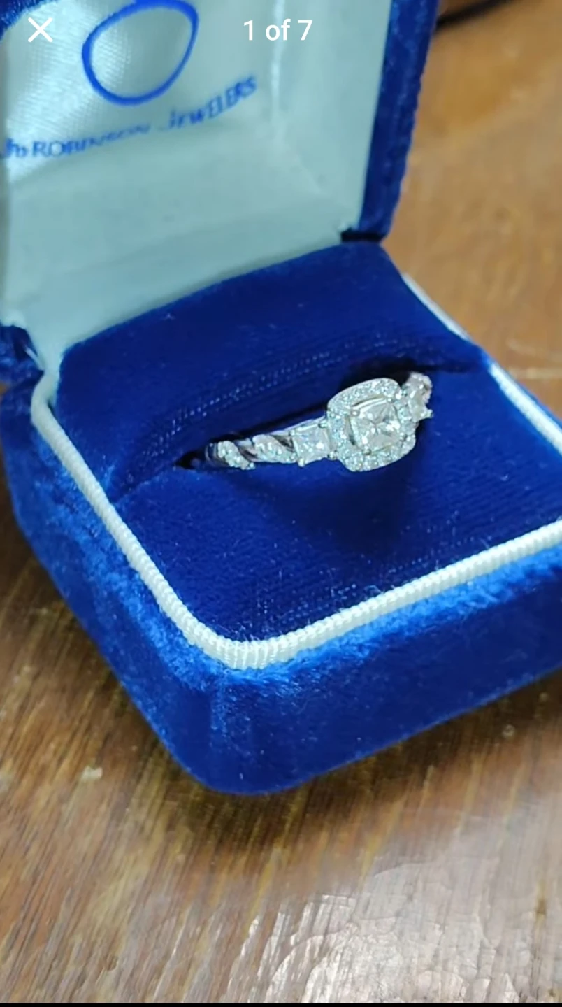 Vintage princess cut 3/4 tw diamond ring