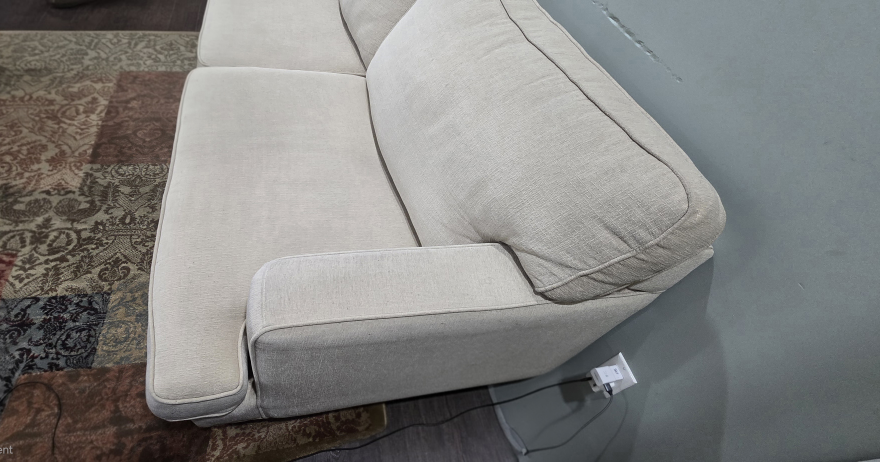 Cream Two/Three-Seater Fabric Sofa - photo 5