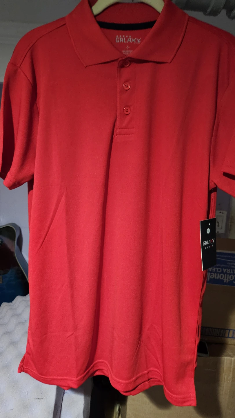 Galaxy by Harvic Red Polo Shirt Small