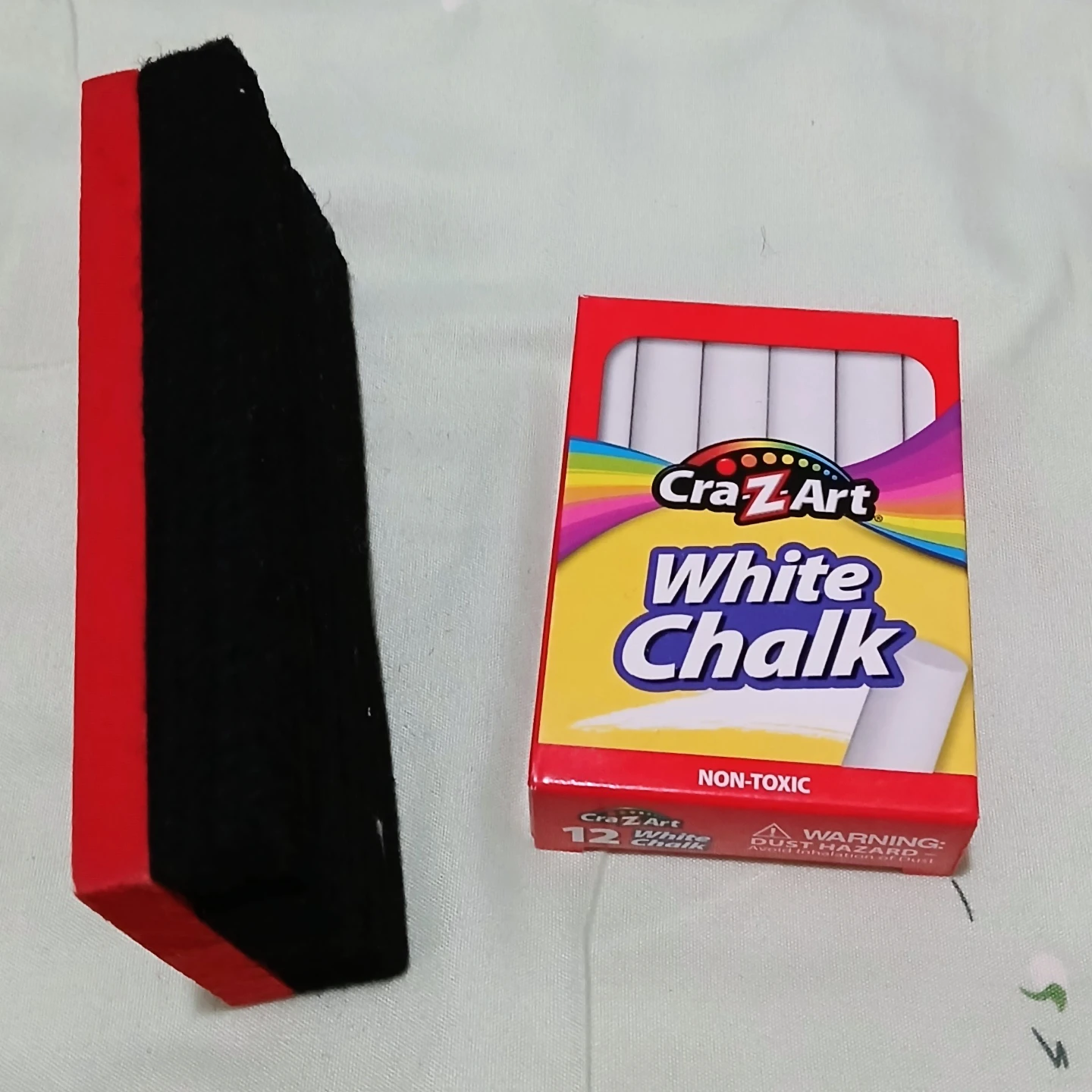 Cra-Z-Art White Chalk and Eraser Set 🏈