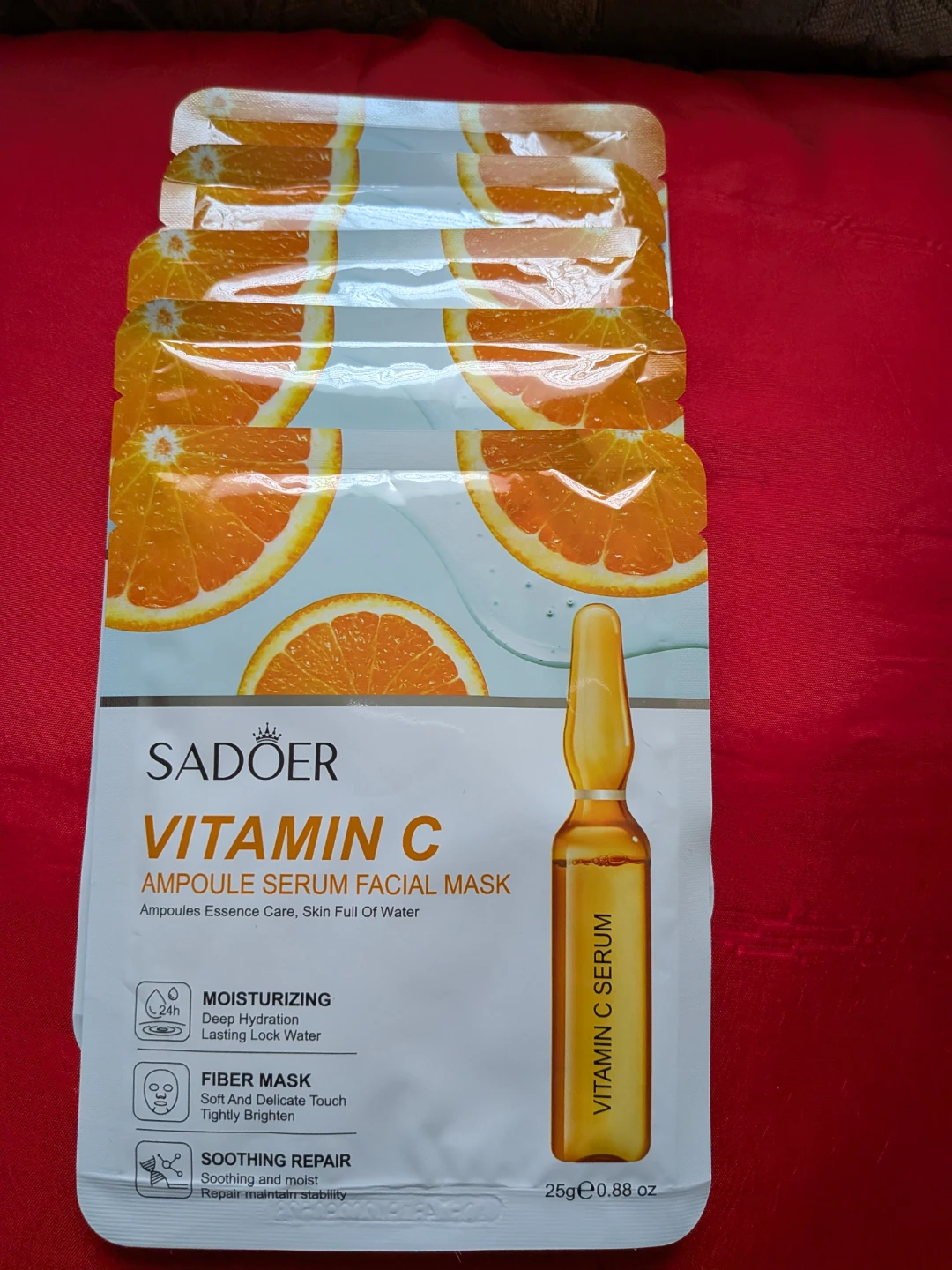 5 Pack Sadoer Vitamin C Ampoule Serum Facial Masks