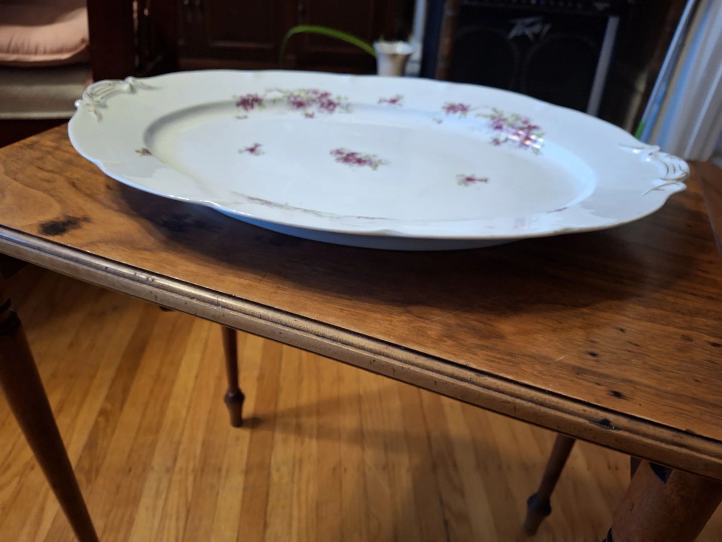 Vintage Austrian Floral Porcelain Platter - photo 3