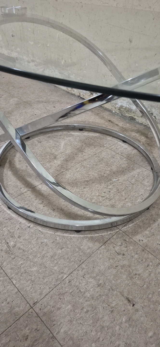 Modern Chrome and Glass Coffee Table - photo 4