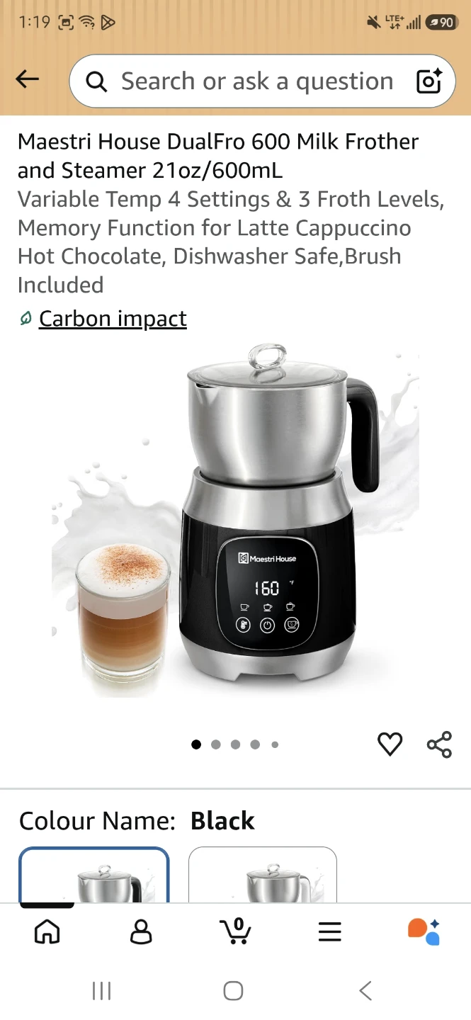 Electric Milk Frother and Steamer - photo 2