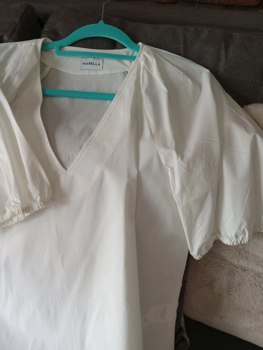 MARELLA White V-Neck Blouse - photo 2