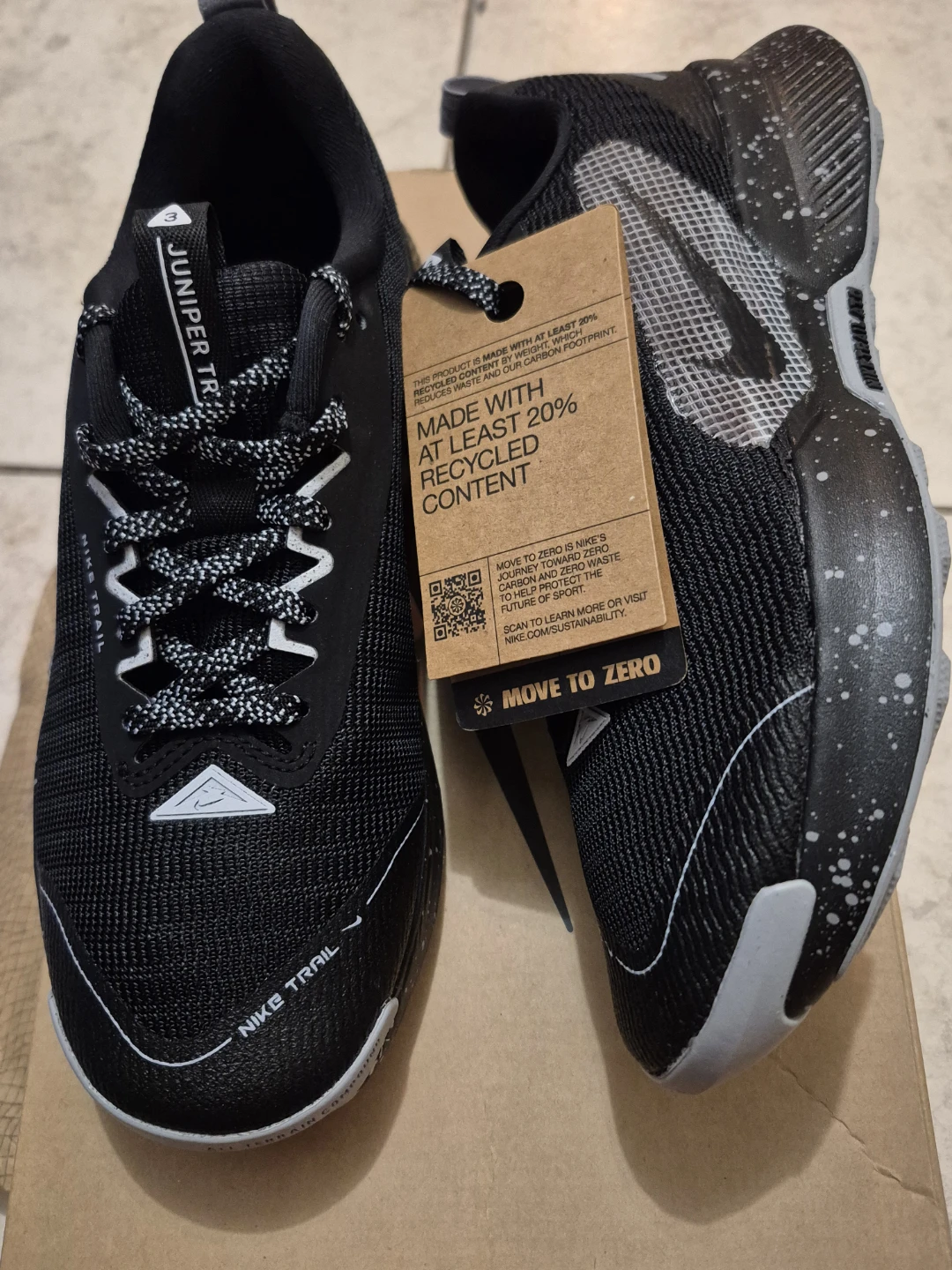 BNIB)Nike Trail 3 Size 7 Women's Running Shoes Black/Grey - photo 4