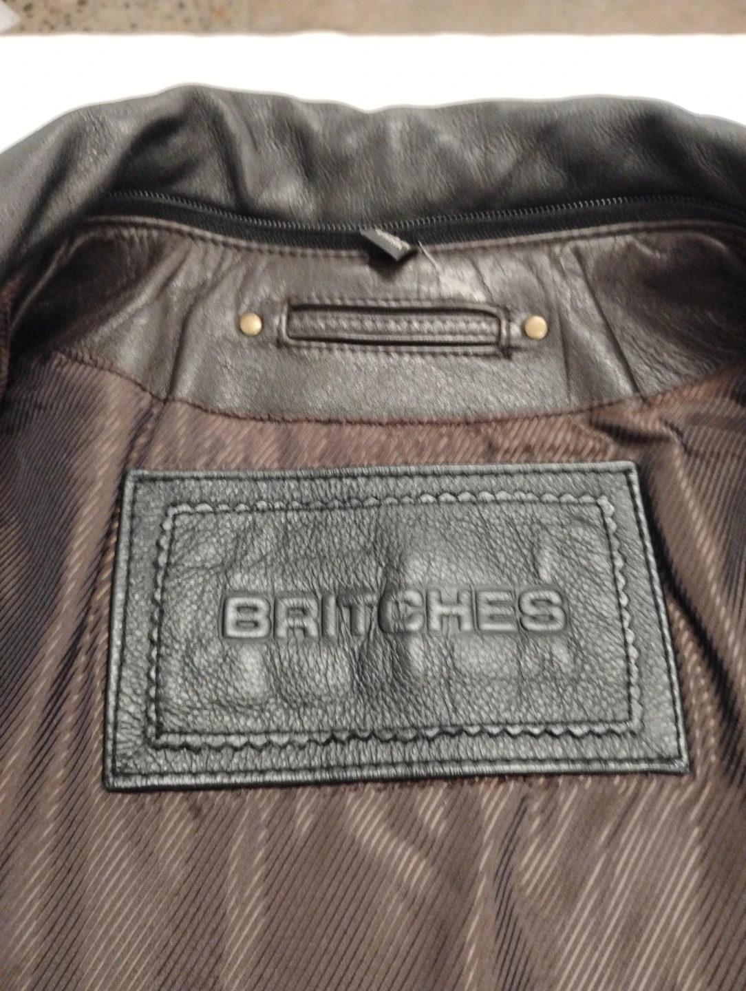 Britches black leather jacket - photo 2