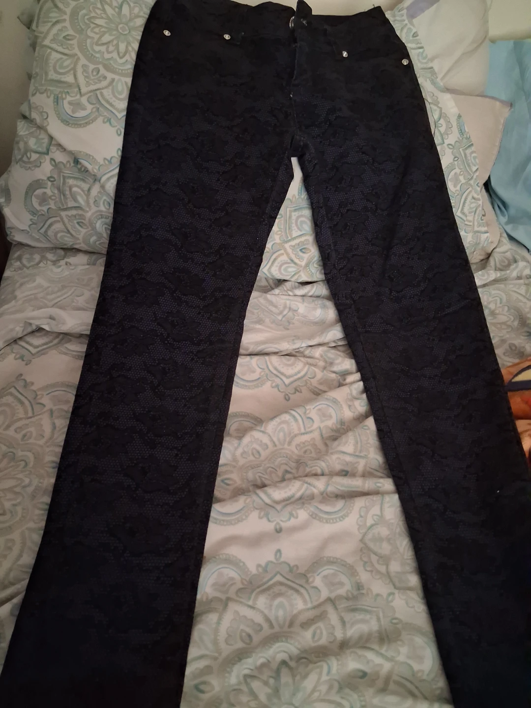 Only You Black Patterned Pants