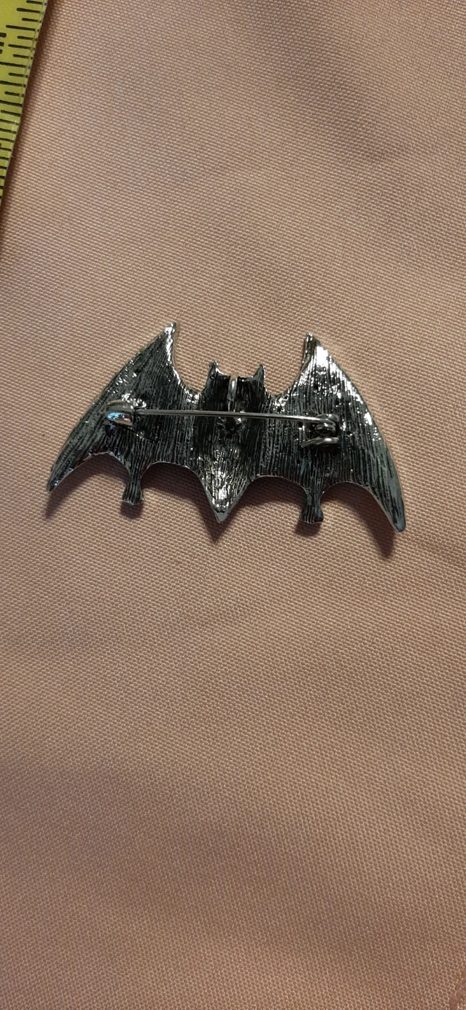 Black & silver Tone Bat Brooch. - photo 2