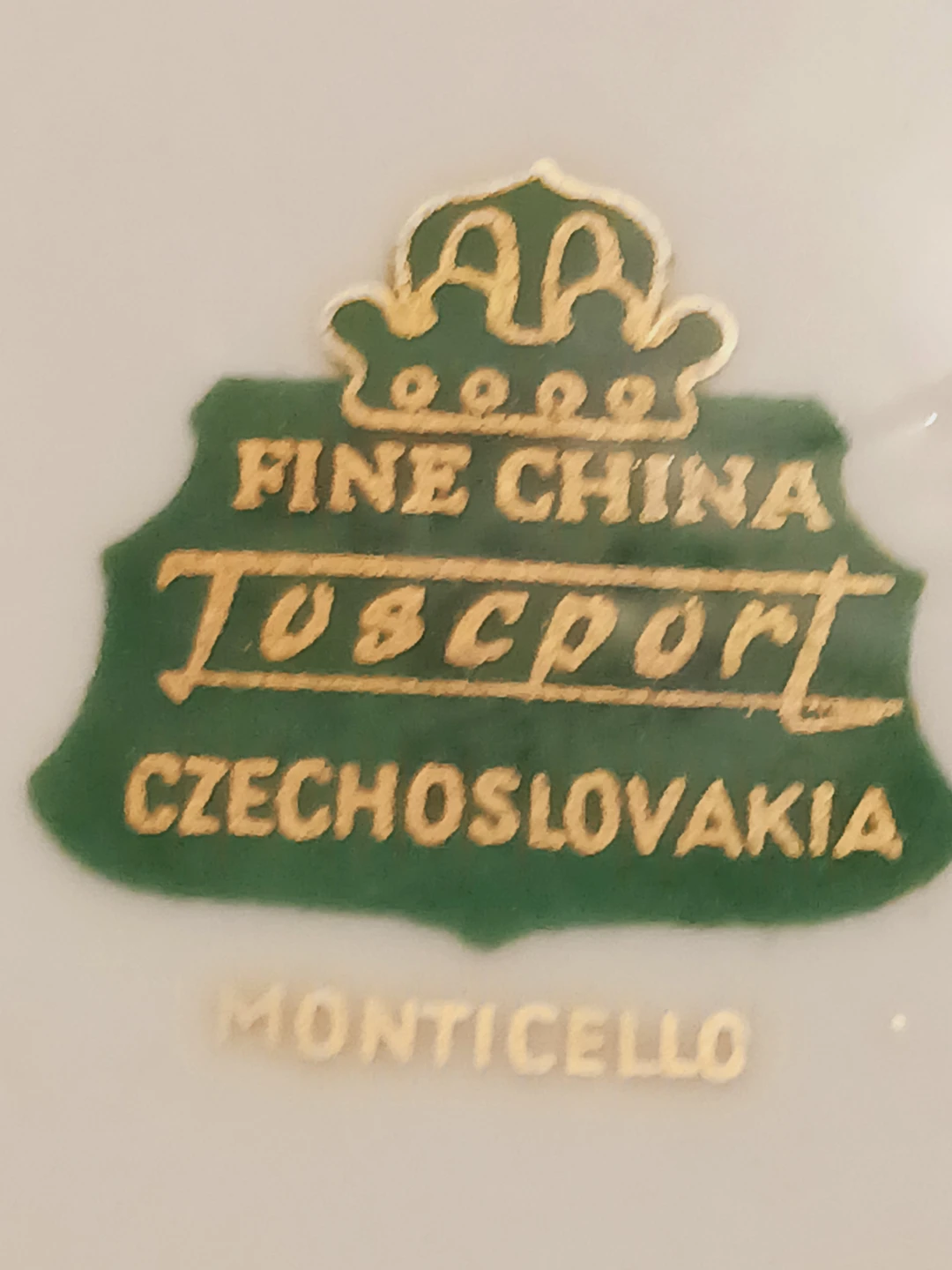 Set of 2 × Tusport Checkoslovakian Porcelain Monticello Bowls - photo 4