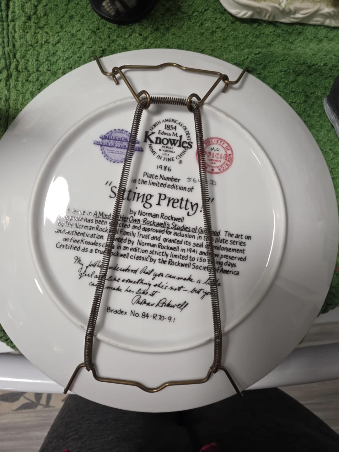 Norman Rockwell Sitting Pretty Collector Plate - photo 2