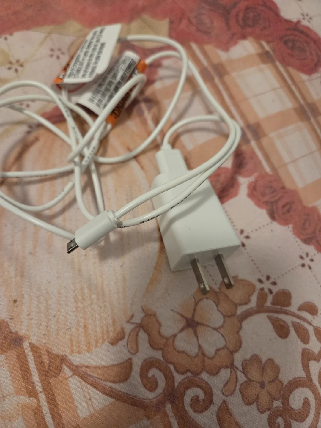 White micro-USB wall charger