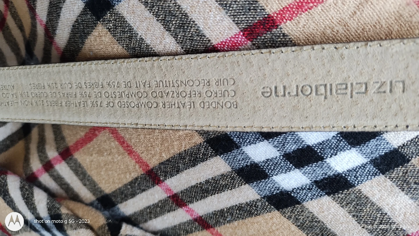 🏈 Liz Claiborne Black Leather Belt - photo 2