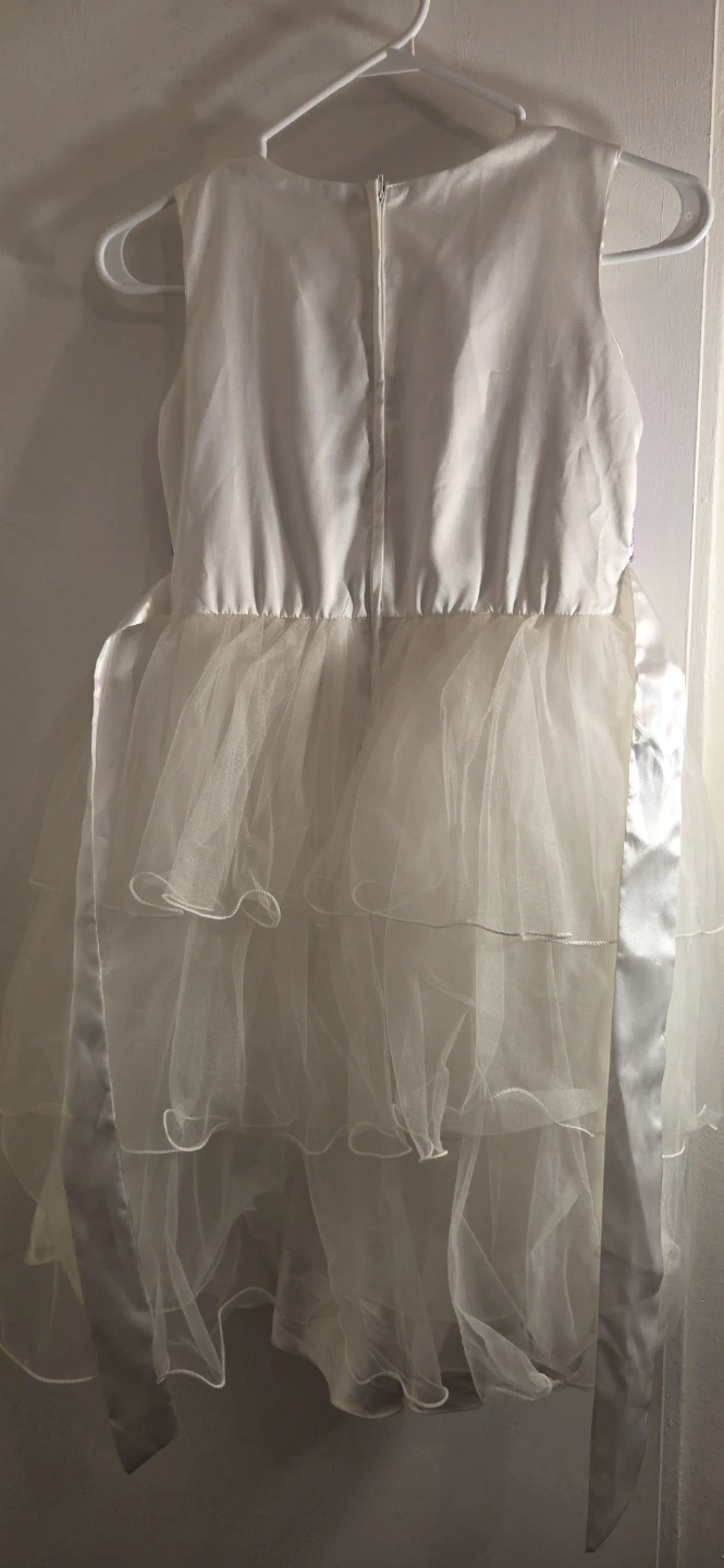 Girls Dress Size 8 White and Purple - photo 3