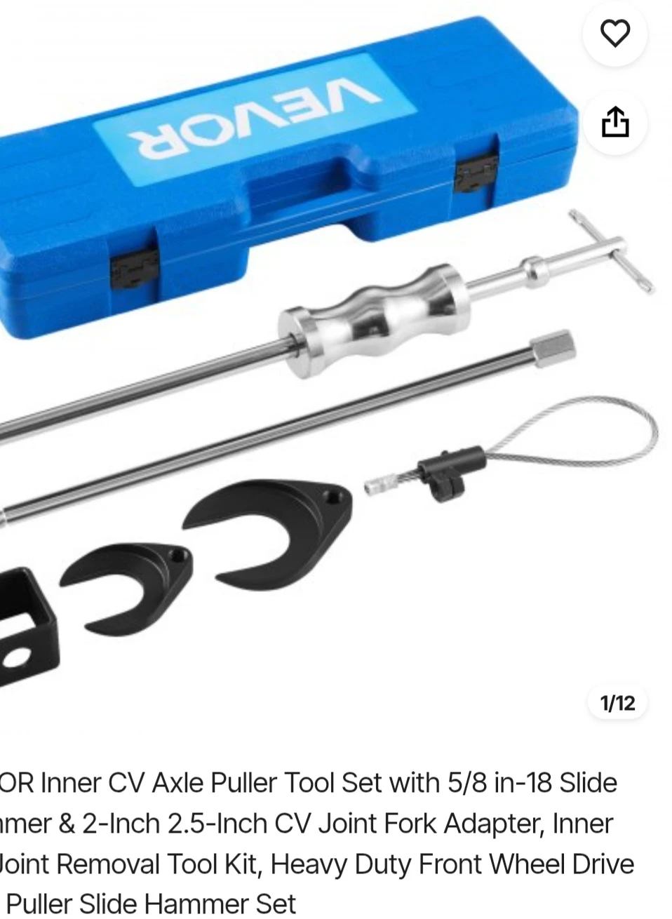 VEVOR Inner CV Axle Puller Tool Set