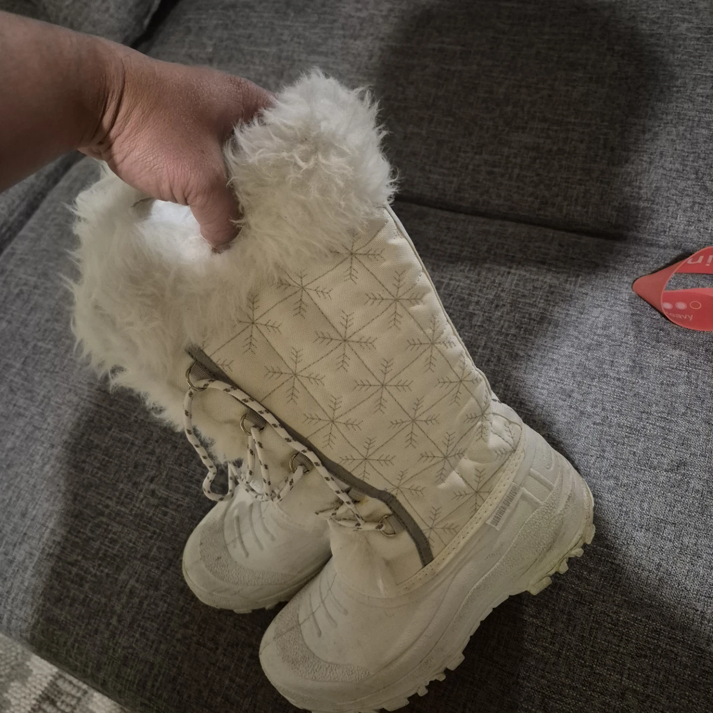 Weather Spirits White Winter Boots