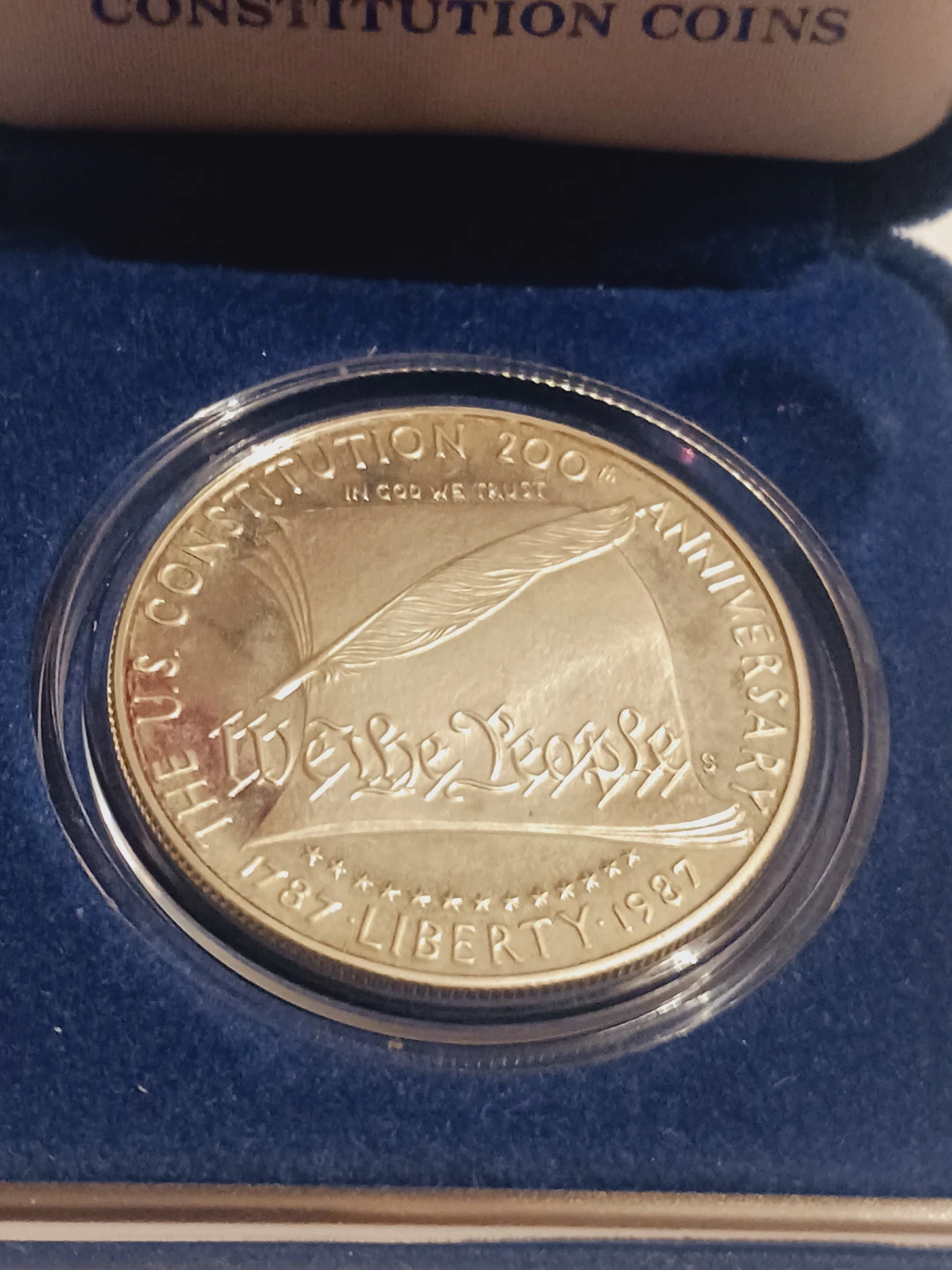 1987 U.S. Constitution 200th Anniversary Silver Dollar - photo 3