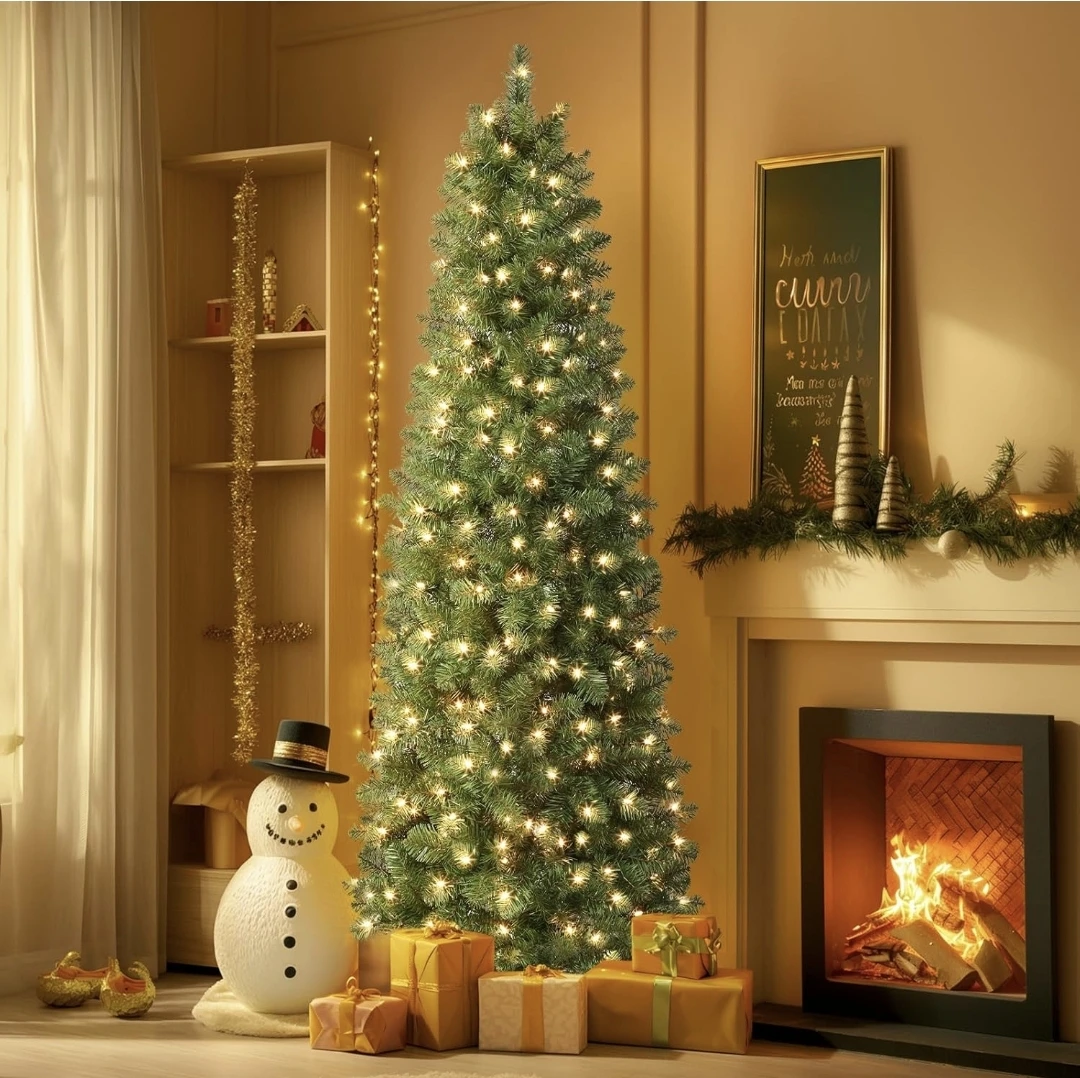 Brand New - 7FT PRE-LIT CHRISTMAS TREE with Lights
