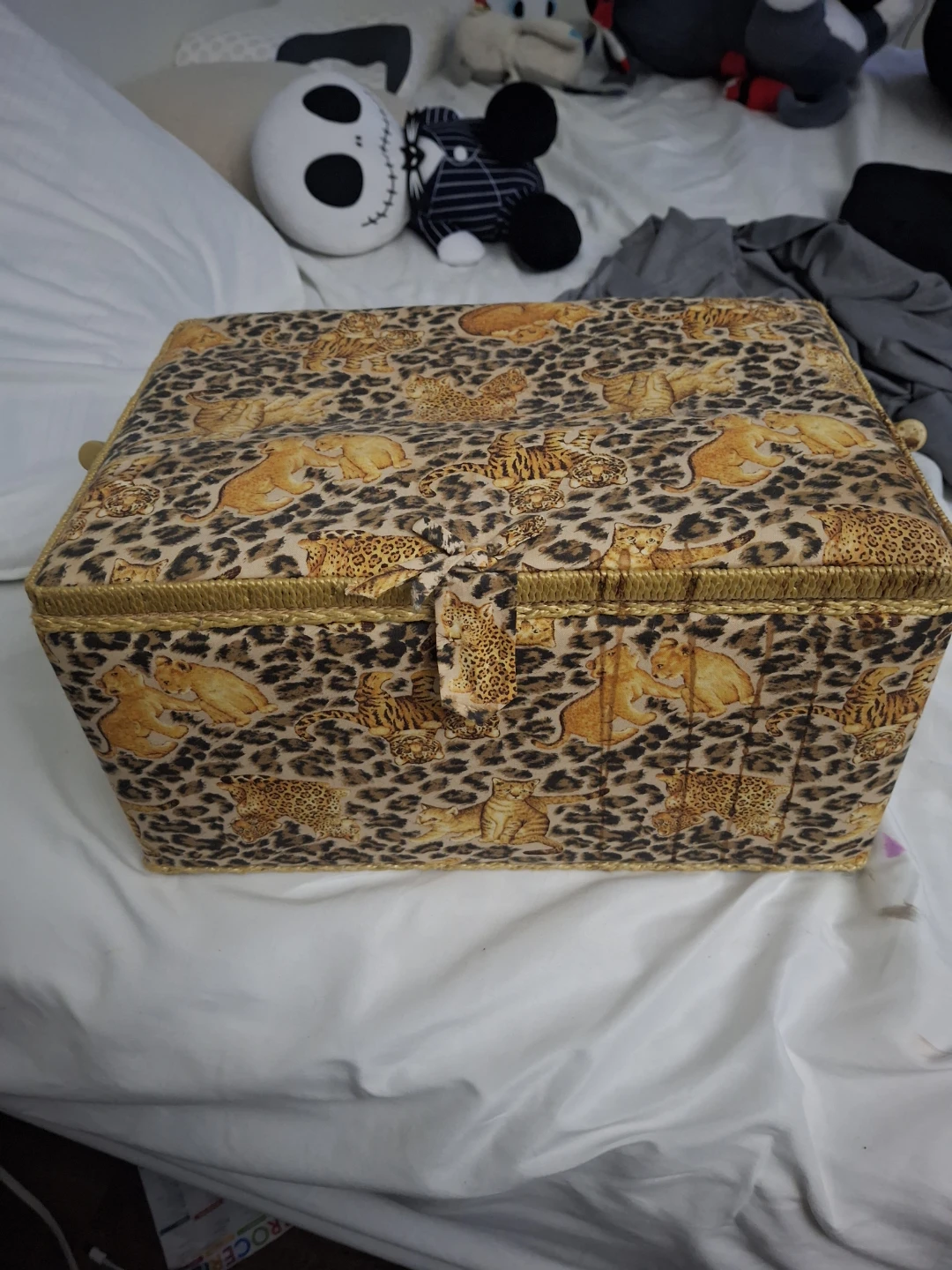 Leopard Print Sewing Box