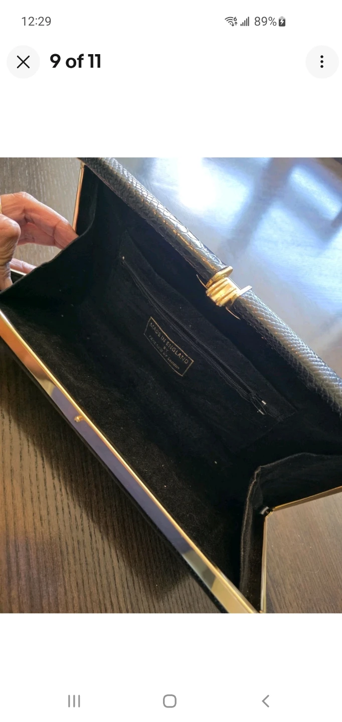 Beautiful Persaud of London 1960s  Snakeskin Clutch Purse - photo 2