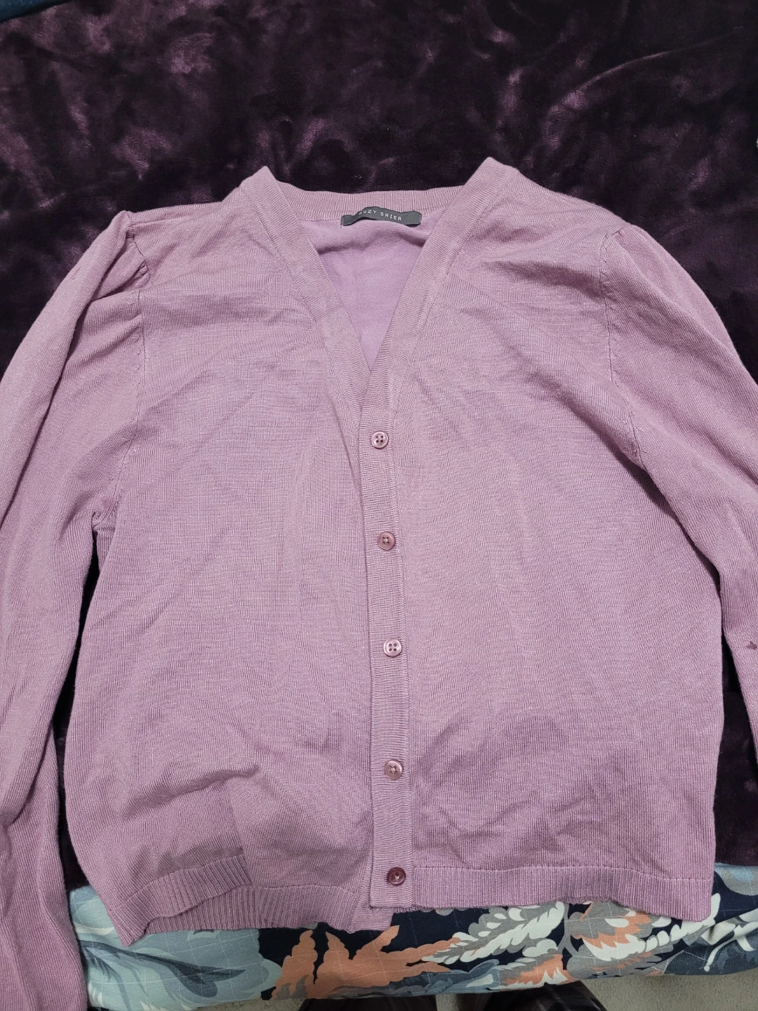 Suzy Shier Purple Cardigan - photo 2