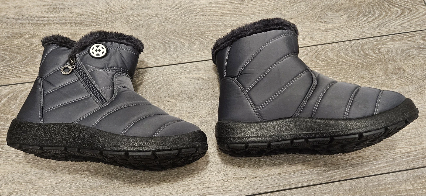 Quilted Winter Boots - Grey - photo 3