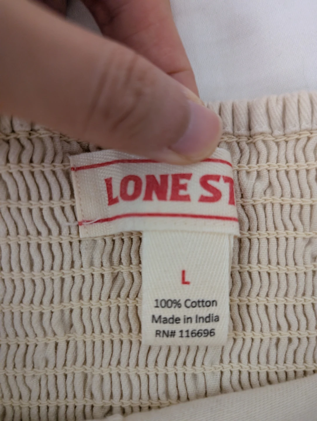 Lone Star Cream Cotton Corset Top Lace Up Sexy Sweet Cute - photo 2