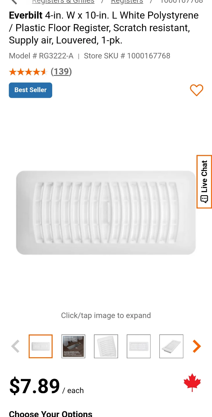 White floor registers vent covers