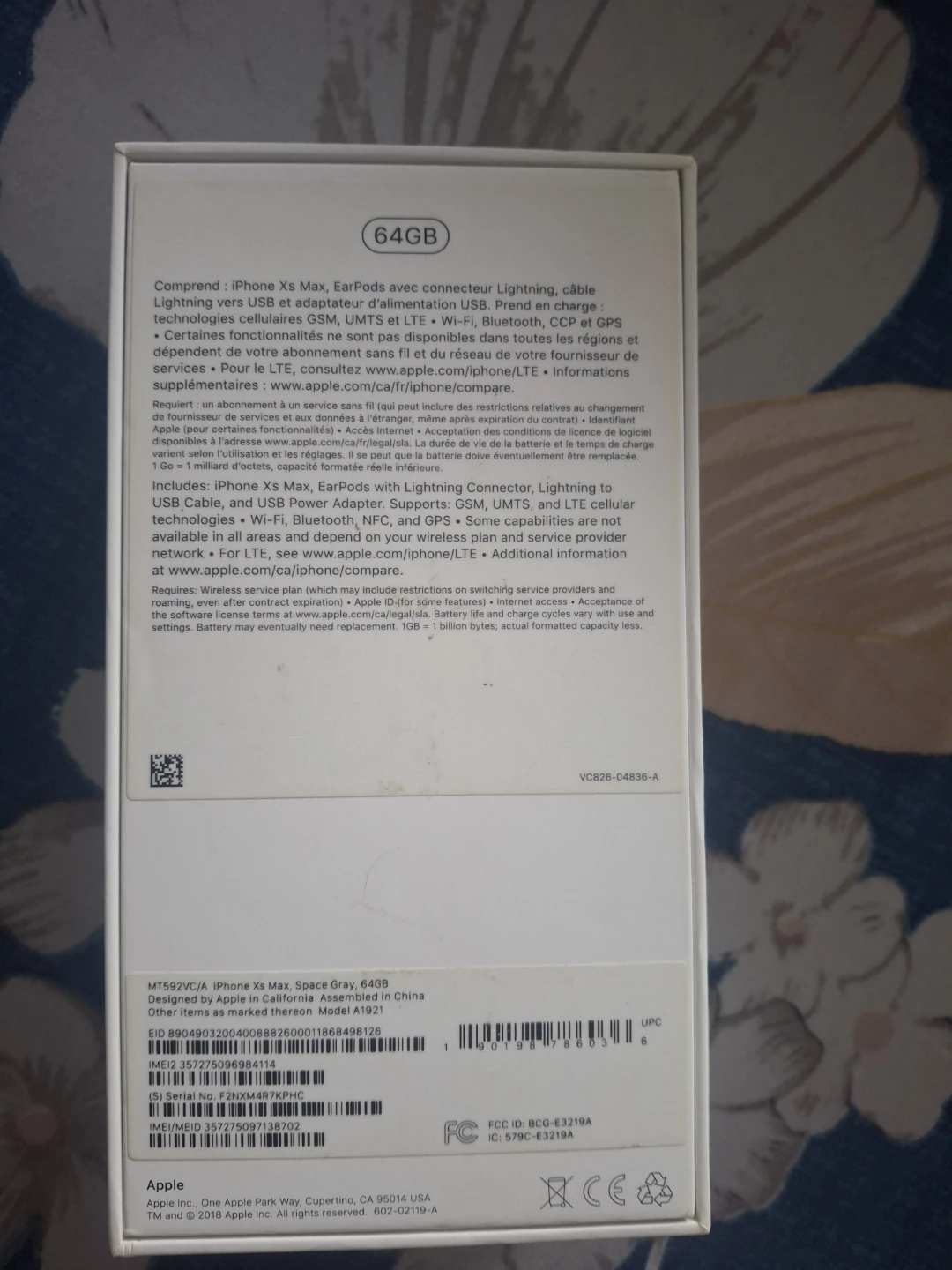 Apple iPhone Xs Max 64GB Space Gray  Empty Box - photo 2