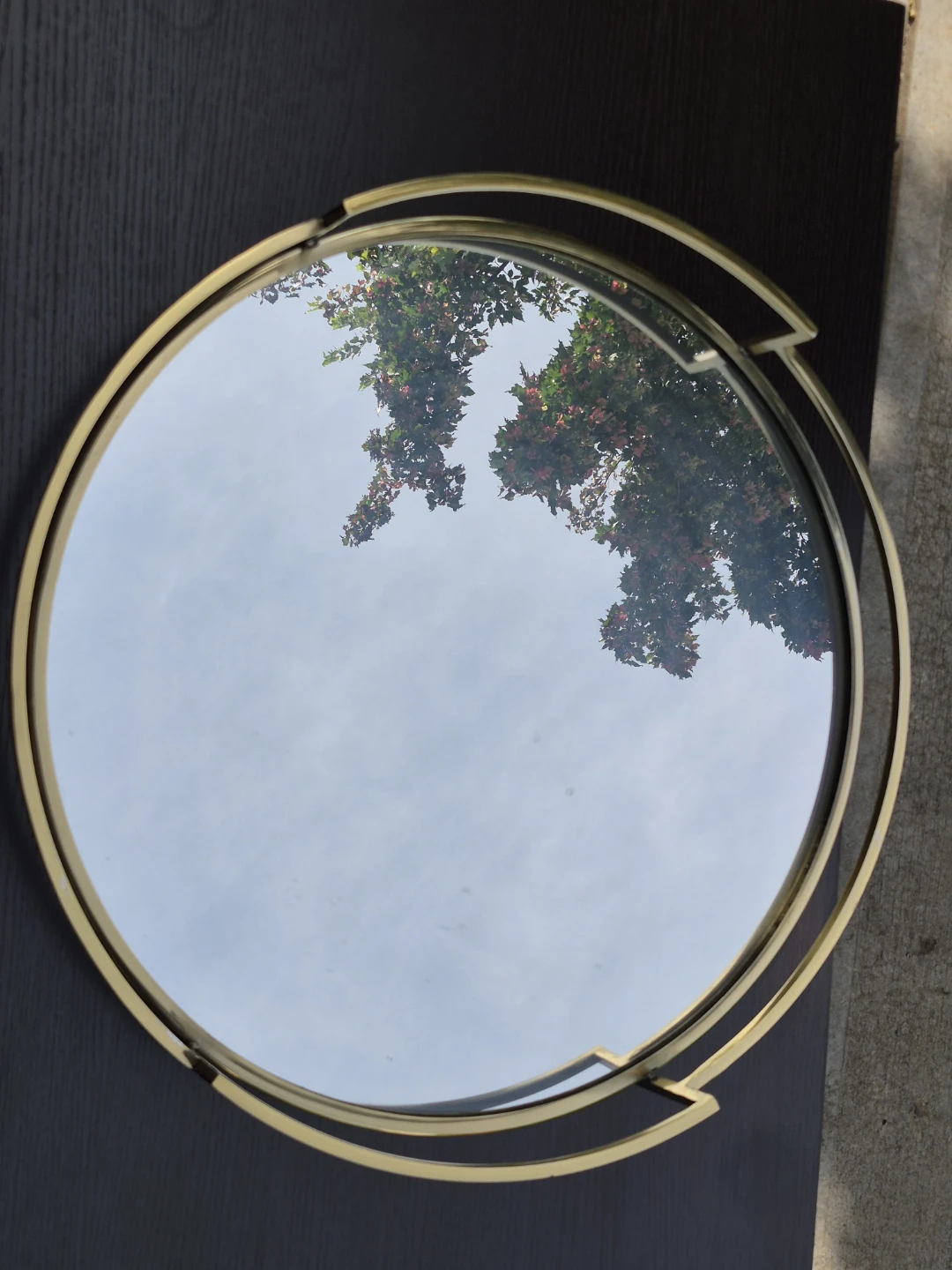 Round Gold Decorative Tray - photo 4