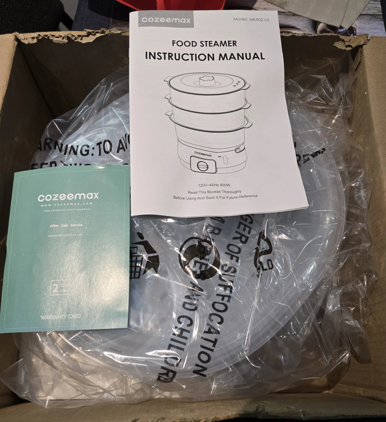 Cozzeemax 3-Tier Food Steamer - photo 4