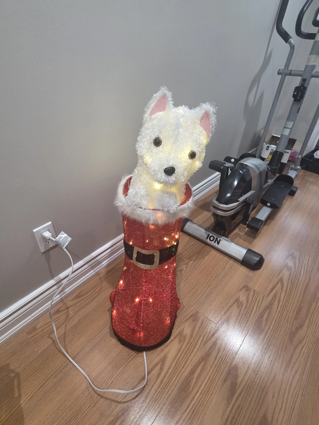 Light-up Christmas Dog in Stocking - photo 2