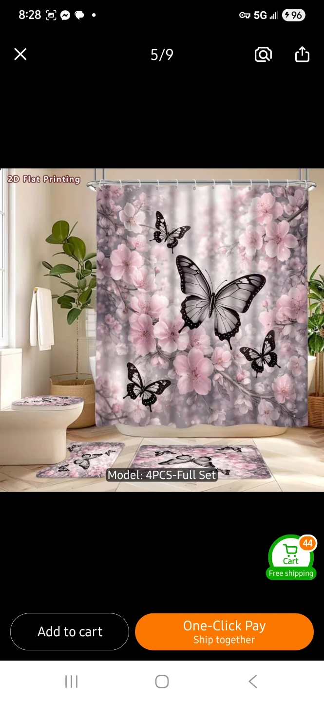 NEW 4-Piece Butterfly and Floral Bathroom Set 🦋 - photo 5