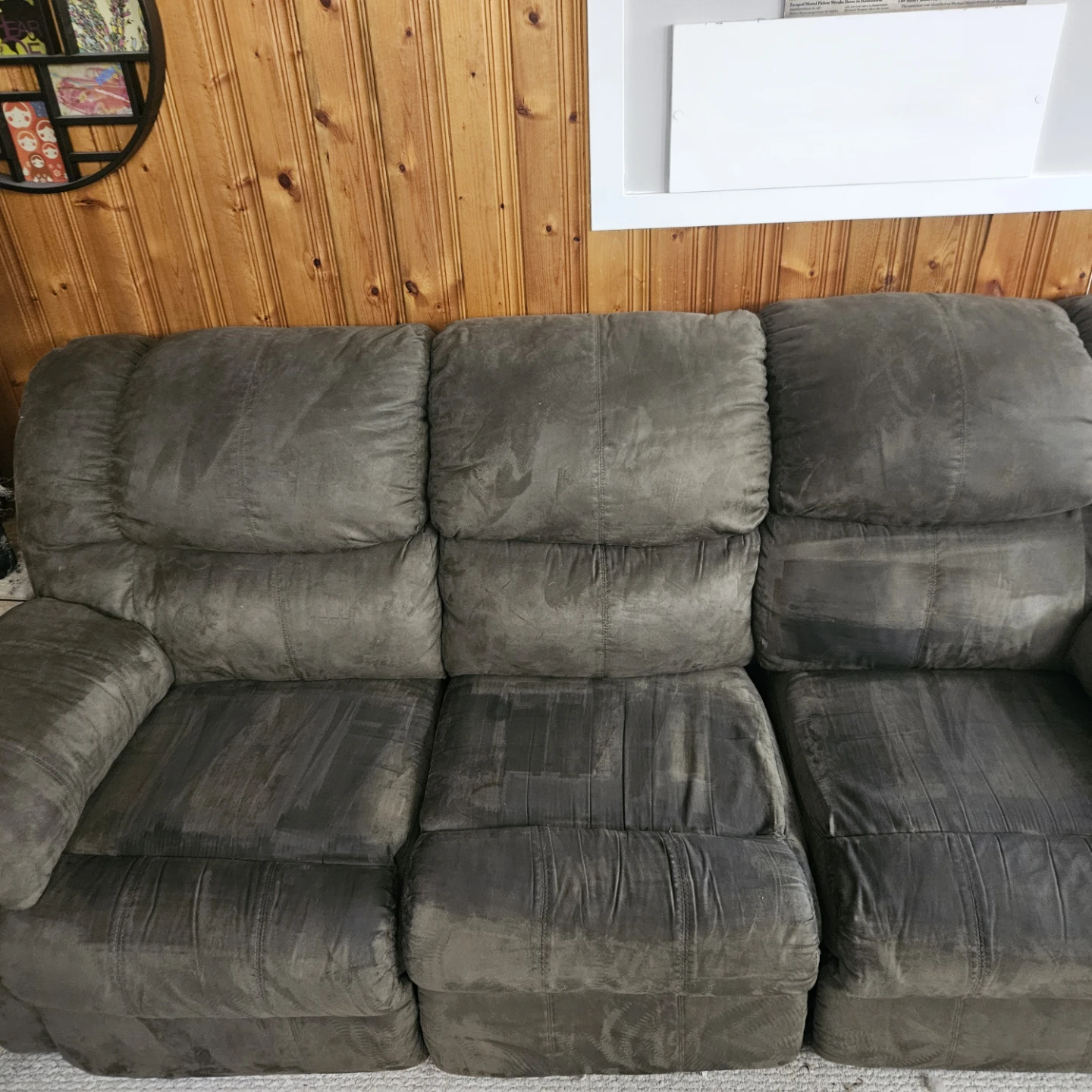 Dark Grey Reclining Sofa - photo 2