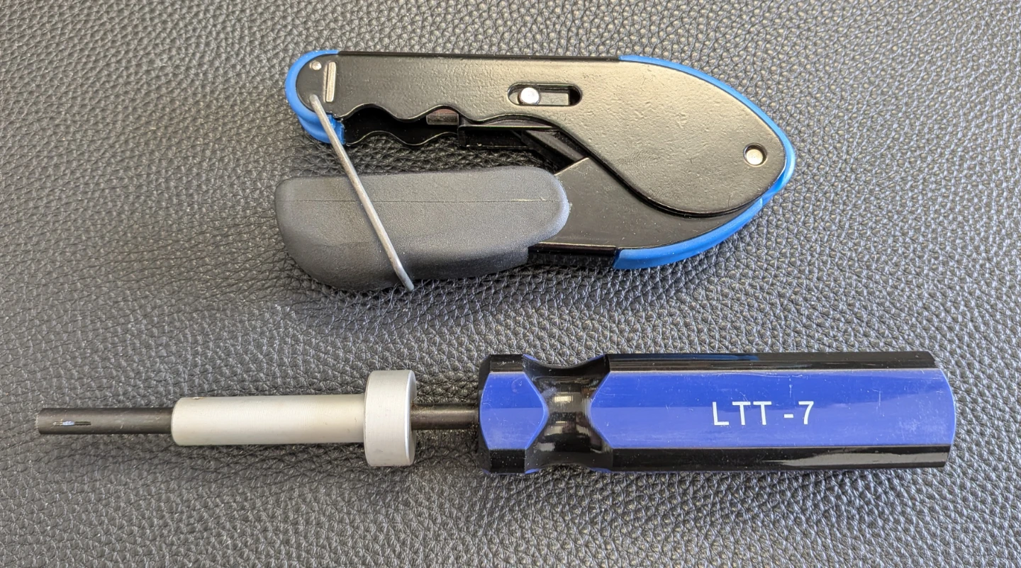 Coax Cable Crimper and LTT-7 Cable Terminator Tools