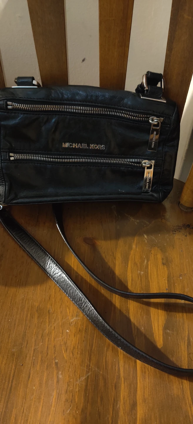 Michael Kors black leather small  crossbody bag
