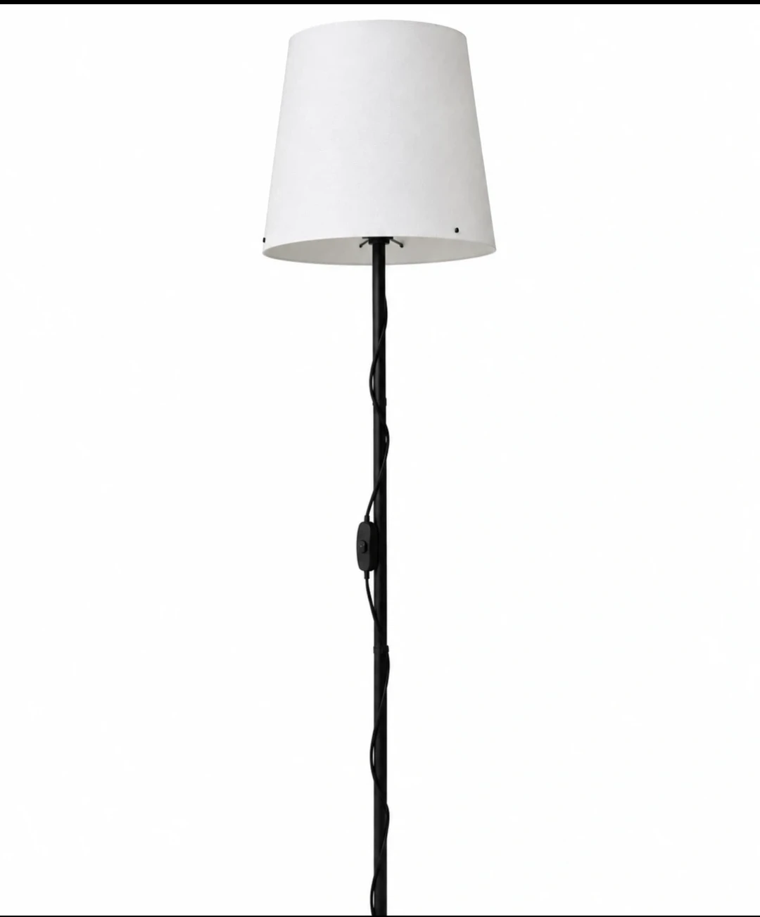 Floor Lamp with White Shade