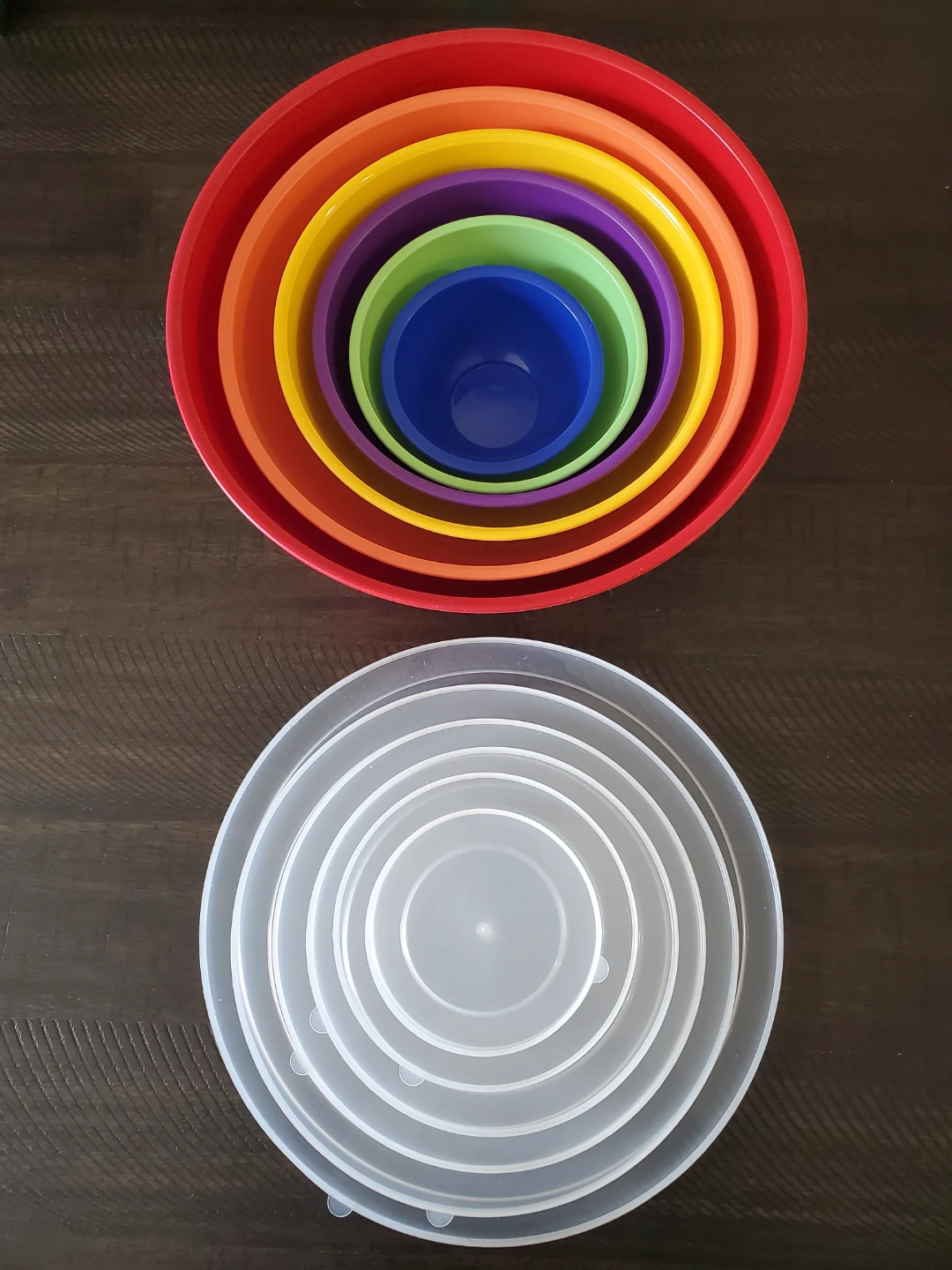 Plastic Mixing Bowl Set with Lids 🏈 - photo 2